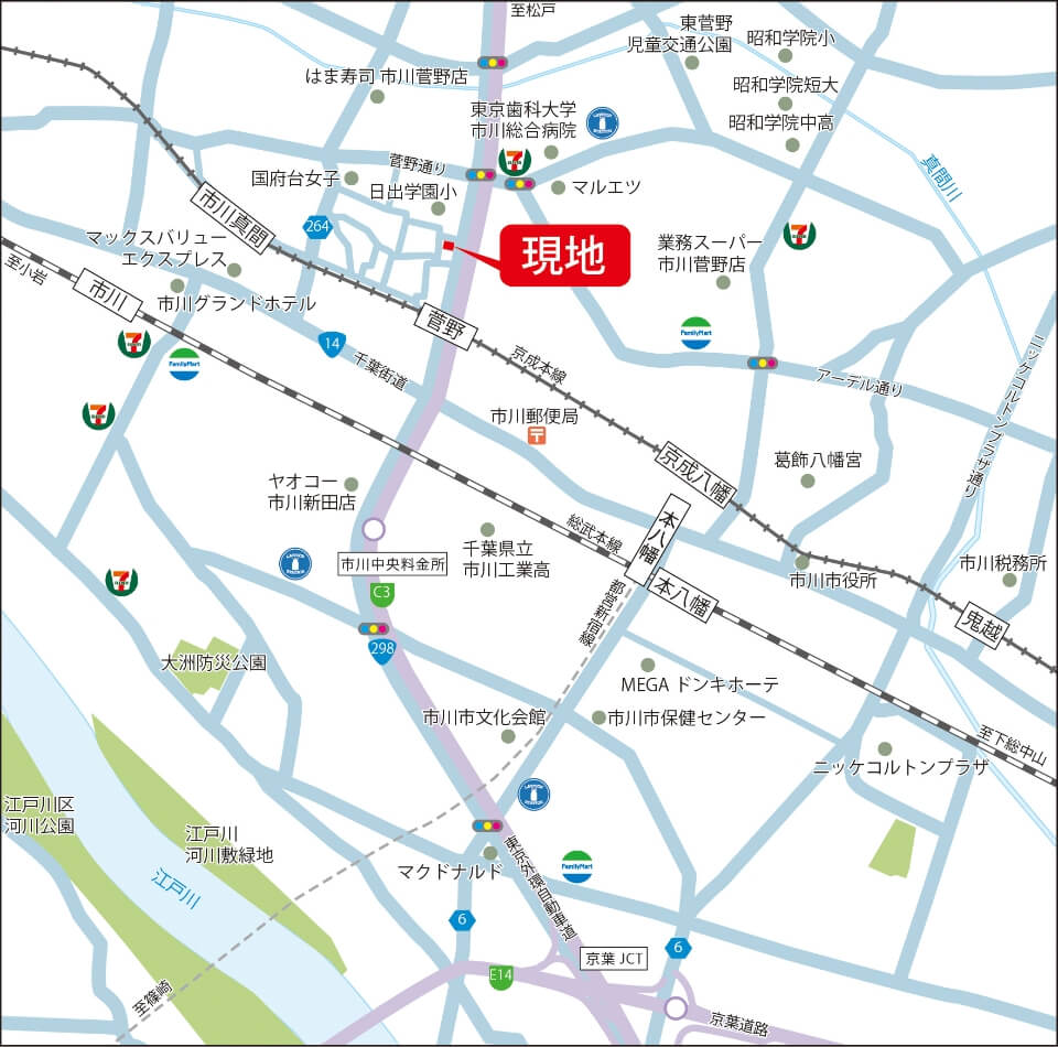 現地案内図（広域）